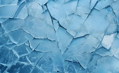 Obraz premium Abstract ice background. Blue background with cracks on the ice surface.