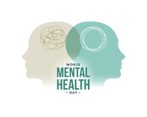 international mental health psychology background with human head