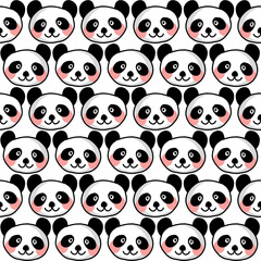 Panda Seamless Pattern. Hand Drawn pattern for children	
