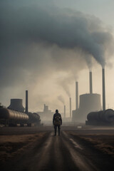 smoking chimneys environmental pollution from industry,