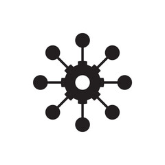 multichannel marketing icon vector. omni channel symbol. Network icon vector. Linear style sign for mobile concept and web design.