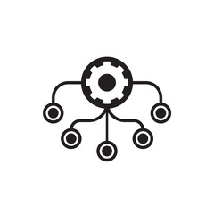 multichannel marketing icon vector. omni channel symbol. Network icon vector. Linear style sign for mobile concept and web design.