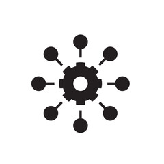 multichannel marketing icon vector. omni channel symbol. Network icon vector. Linear style sign for mobile concept and web design.