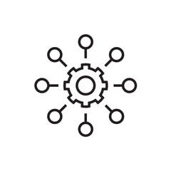 multichannel marketing icon vector. omni channel symbol. Network icon vector. Linear style sign for mobile concept and web design.