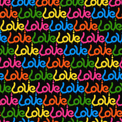 Hippie psychedelic Seamless Pattern. Hand Drawn Seamless Pattern	