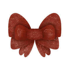 Red Bow,shaped ribbon,cute,icon ,vector, illustration,hand drawn