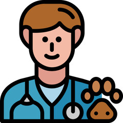 veterinarian filled outline icon