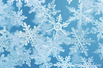 Christmas background with snowflakes, generative ai 