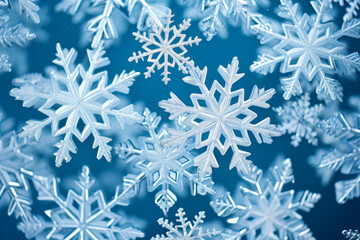 Fototapeta na wymiar Christmas background with snowflakes, generative ai 