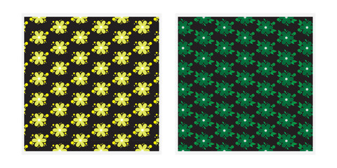 Seamless vector patterns, abstract floral background,
Modern stylish design, geometric shape.