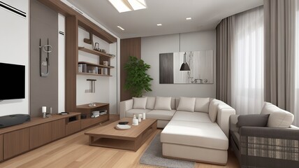 Naklejka na ściany i meble Modern Comfortable Interior