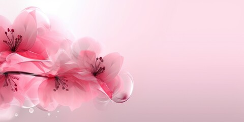 Fototapeta na wymiar Beautiful abstract pink transparent floral design background. beautiful Generative AI AIG32