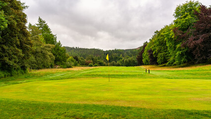Lonely golf course waiting for players in the highlands of Scotland, UK. - Powered by Adobe