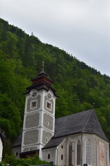 Fototapeta na wymiar Maria am Berg Church in Hallstatt Austria 