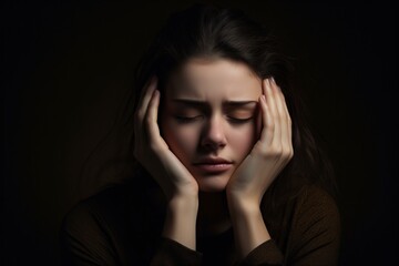 woman suffering from a severe headache