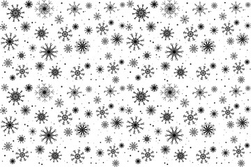 snowflake seamless pattern