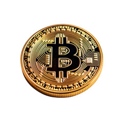 Fototapeta na wymiar Bitcoin, Cryptocurrency Coin isolated, generative ai illustration