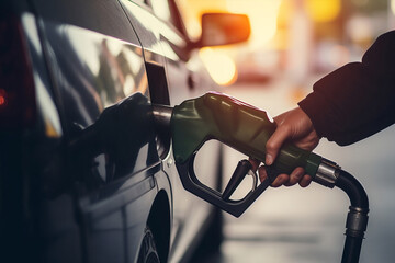 Car fuel gasoline station gas - obrazy, fototapety, plakaty