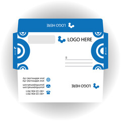 Vector corporate envelope design template.
