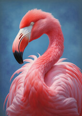 Fototapeta premium Beautiful pink flamingo