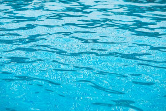 Clean water surface of swimming pool