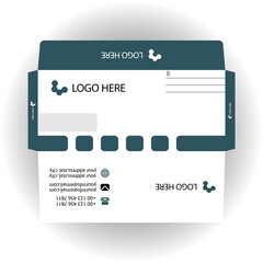 Vector corporate envelope design template.
