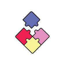 Best puzzle icon in vector illustration
