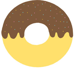 donut with chocolate