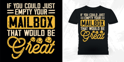 Funny Mailman Mail Retro Vintage Postal Worker T-shirt Design