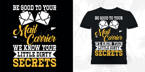 Funny Mailman Mail Retro Vintage Postal Worker T-shirt Design