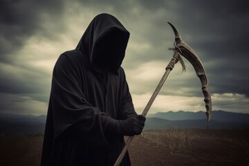 Grim death cloak fear. Generate Ai