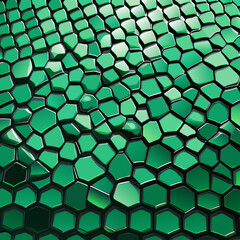 abstract background made of green and black hexagons. 