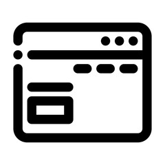 Landing page represented in line icons