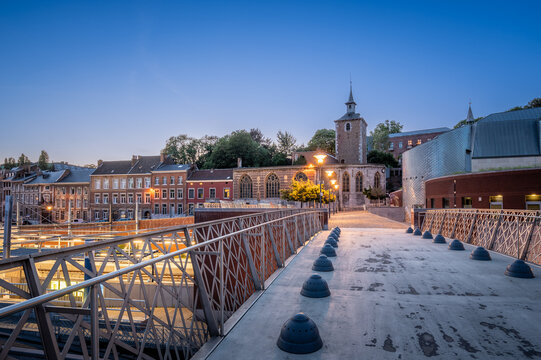 Church of Saint Servacius and Train Station Saint Lambert in Liege - Belgium