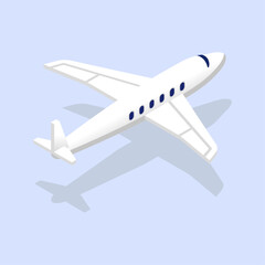 Vector airport isometric composition with isolated