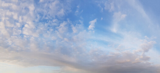Naklejka na ściany i meble Perfect soft colors sky landscape. Sky and cloud background