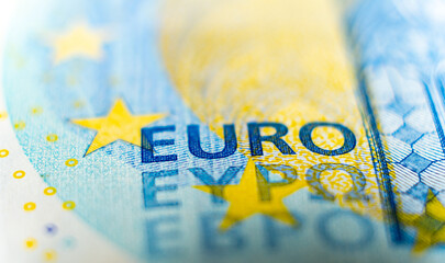 Banknote 20 euro macro close-up money