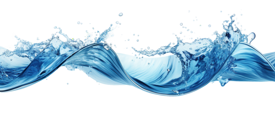  water splash isolated on white.