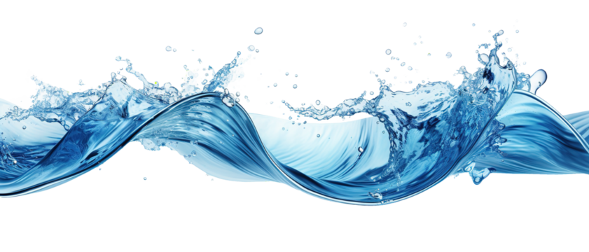  water splash isolated on white.