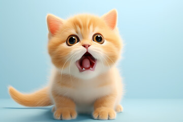 cute baby cat, kitten orange, 