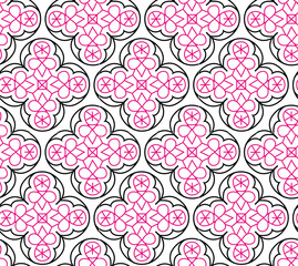 Vector seamless pattern. Modern stylish texture. Geometric striped ornament. Monochrome linear braids