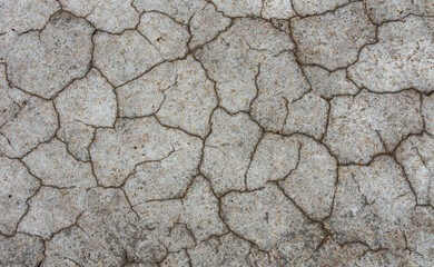 Dry cracked salty silt in the upper Kuyalnik estuary, Ukraine