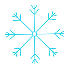 snowflake vector winter cold pattern icon element