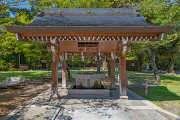 山梨 武田神社（躑躅ヶ崎館跡）手水舎