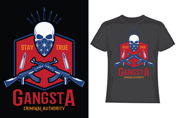 gangsta vector t-shirt design, war t-shirt design