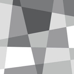 White and Grey Checkered Abstract Geometric Polygon Gradient Mosaic Background