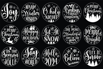 Christmas ornament svg bundle