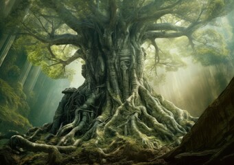"Nature's Presence: Earth's Beauty Revealed". Digital Poster. Ai generated.
