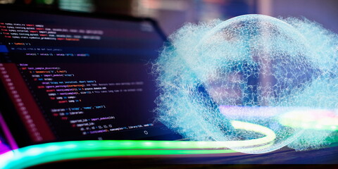 Software Programming Work Time. Code text written and created entirely by myself.