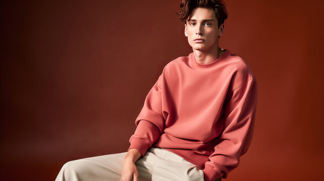 She stands confidently in a classic normcore outfit of solid colors.